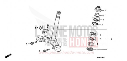 STEERING STEM CBF125MB de 2011